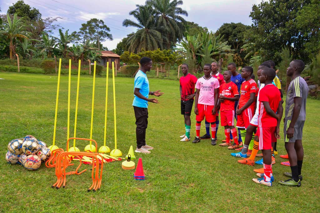 Our boys training for football